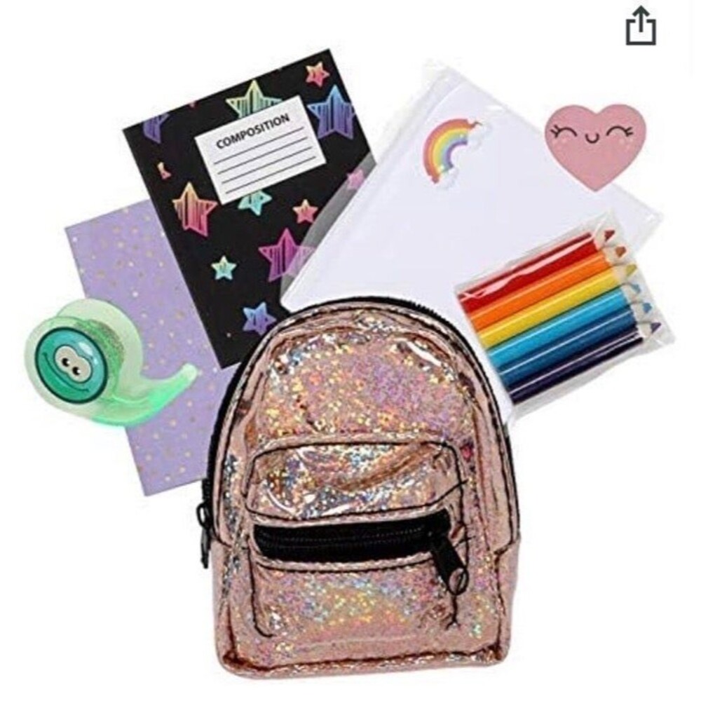 Real Littles Backpack pink glitter new